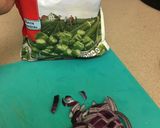 A picture of step 1 of Okra Stir Fry (Bhindi Ki Sabzi).