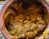 A picture of step 4 of Kosha Mangsho or Slow cooked mutton for Dol Purnima.