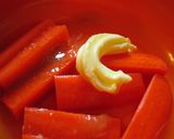 A picture of step 4 of Easy Microwaved Glazed Carrots for Bentos.
