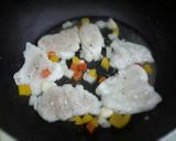 A picture of step 1 of Poached fish with Lime and Cilantro.