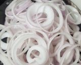 A picture of step 1 of Onion snacks with matka tea😋.