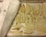 A picture of step 1 of Greek Feta Fries.