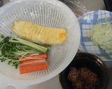 A picture of step 1 of Futomaki! For Ehoumaki: Delicious Salad Sushi Rolls.