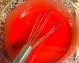 A picture of step 3 of Red velvet cupcakes🤤.