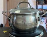 A picture of step 2 of Cambodian fish and pineapple soup.