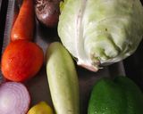 A picture of step 1 of Colourful salad.