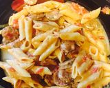 A picture of step 8 of One Pan Cheesy Sausage Pasta.