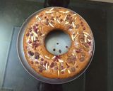 A picture of step 3 of Christmas special mixed dry fruit nut cake.