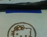 A picture of step 3 of Character Cake (Chocolate Decoration Plate) Kitty.