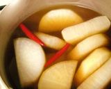 A picture of step 2 of My Mother's Staple Simmered Pork Belly and Daikon Radish.
