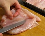 A picture of step 2 of Chicken Ham with Leek Sauce.