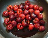 A picture of step 2 of Chocolate Blancmange with Cherry Sauce.