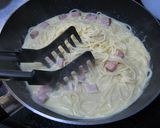 A picture of step 4 of Carbonara with White Miso.