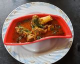 A picture of step 9 of Jatretil mutton gravy masala (jatra food).