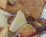 Foto del paso 5 de la receta: Milanesas de pulpa de cerdo con papas y batatas fritas