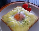 A picture of step 8 of Croque Madame with Microwave White Sauce.