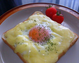 A picture of step 8 of Croque Madame with Microwave White Sauce.