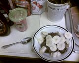 A picture of step 2 of Black Velvet Elvis Sundae.