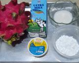 Foto langkah ke 1 dari resep Es Krim Buah Naga Home made.
