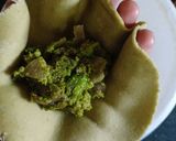 A picture of step 8 of Rangeen stuff pooran poli.