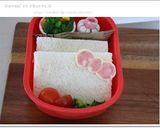 A picture of step 6 of Hello Kitty Pocket Sandwich.