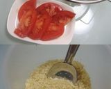 A picture of step 1 of Doria (Rice Gratin) with Curry Pilaf and White Sauce.