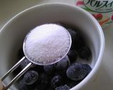 A picture of step 3 of Sugar Free Blueberry Sauce.