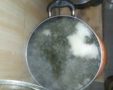 A picture of step 2 of Bitter leave soup and poundo yam.