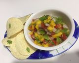 A picture of step 2 of Mango salsa.
