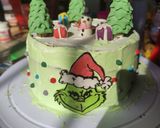 Foto del paso 9 de la receta: Birthcake de Grinch con relleno de natilla de vainilla