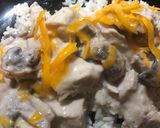 A picture of step 7 of Chicken and Rice with Mushroom Sauce.
