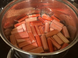 Poached rhubarb