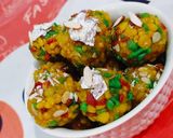 A picture of step 16 of Boondi ky ladu.