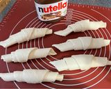 A picture of step 1 of Nutella Croissants.