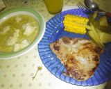 Foto del paso 5 de la receta: Costeletas de cerdo a la placha y una rica sopa de vegetales 😊