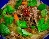 Hình bước làm 3 của món Phở Chiên Giòn Xúc Thịt Bò