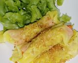 รูปขั้นตอนการทำที่ 2 ของ เกี๊ยวปูอัดนึ่ง | Steamed Crab Stick Wontons