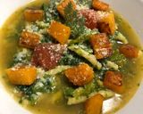 Foto del passaggio 5 della ricetta Busiate con tenerumi, zucca e fiori