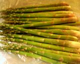 A picture of step 1 of asparagus in a blanket,with tarragon sause.
