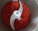 Foto del paso 4 de la receta Tarta de queso y fresas con base de red Velvet y crumble de almendras (sin gluten)