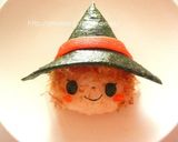 A picture of step 8 of Halloween Witch Girl Character Bento.