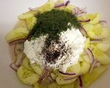 A picture of step 2 of Cucumber Salad in Dill Sour Cream Sauce.
