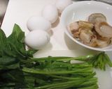 A picture of step 1 of A Special Tamagoyaki with Scallops and Crabsticks.
