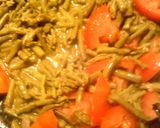 A picture of step 4 of asparagus veggie chicken pasta.