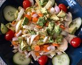 Une image de l'étape 2 de Samosas au thon-philadelphia et salade composée.