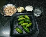 A picture of step 1 of Parval ki mithai.