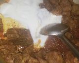 A picture of step 3 of Beef qorma.