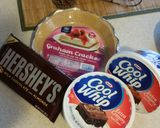 A picture of step 1 of No bake- Hersey's Chocolate Candy Bar Pie.