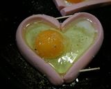 A picture of step 3 of Cute Heart-Shaped Fried Egg.