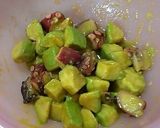 A picture of step 5 of Avocado and Octopus with Wasabi.